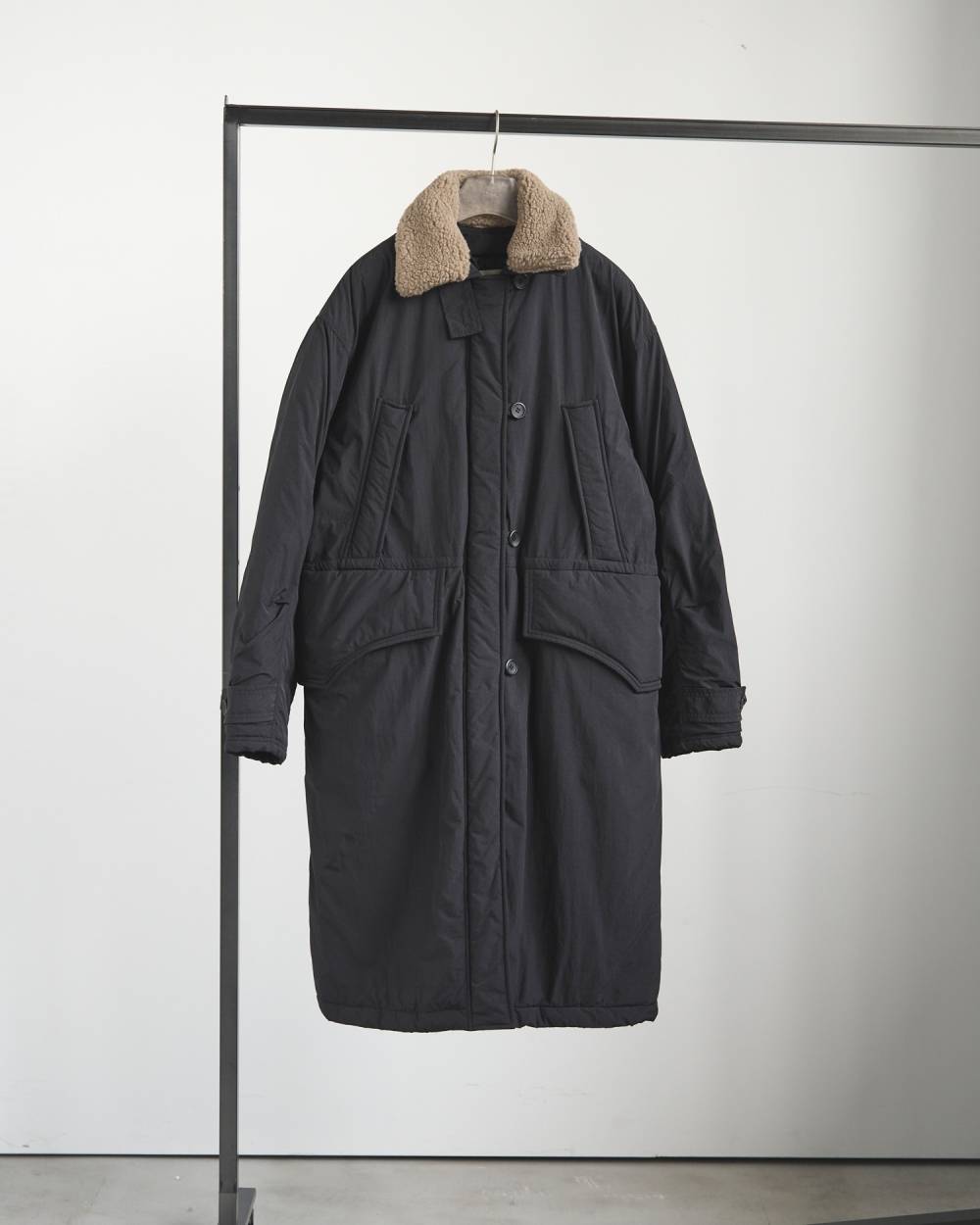Boacollar Padding Coat Boacollar Padding Coat,ボアカラー パディング コート,62520001,アウター,コート,羽織,ボア,ànuke,アンヌーク,lifes,ライフズ,25aw