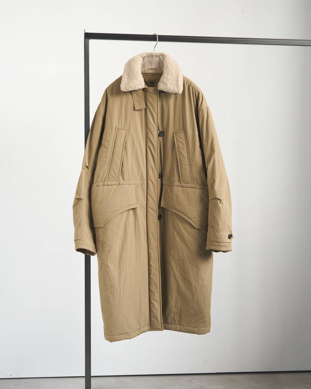 Boacollar Padding Coat Boacollar Padding Coat,ボアカラー パディング コート,62520001,アウター,コート,羽織,ボア,ànuke,アンヌーク,lifes,ライフズ,25aw