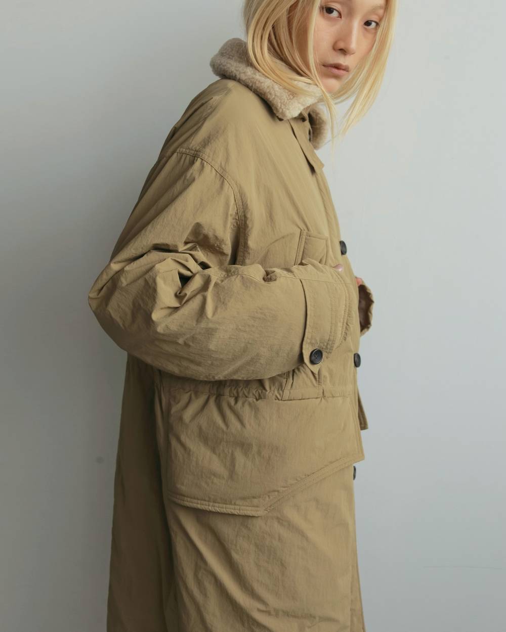 Boacollar Padding Coat Boacollar Padding Coat,ボアカラー パディング コート,62520001,アウター,コート,羽織,ボア,ànuke,アンヌーク,lifes,ライフズ,25aw