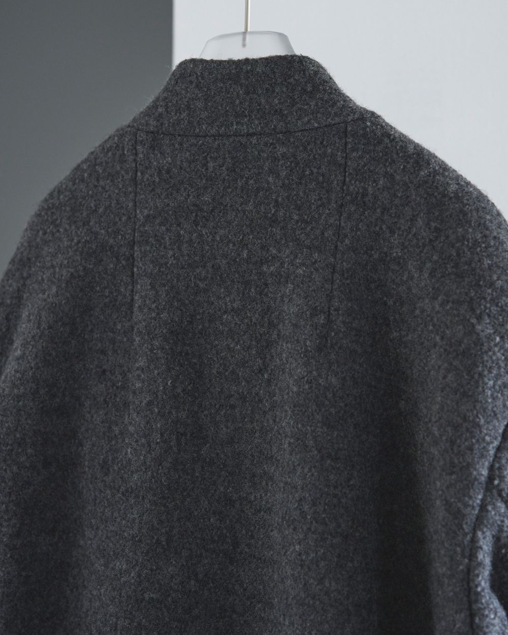 Collarless Cocoon Coat Collarless Cocoon Coat,カラーレスコクーンコート,62520003,アウター,コート,オーバーコート,ànuke,アンヌーク,lifes,ライフズ,25aw