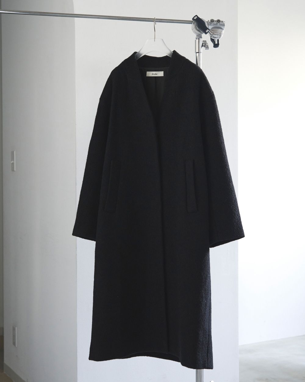 Collarless Cocoon Coat Collarless Cocoon Coat,カラーレスコクーンコート,62520003,アウター,コート,オーバーコート,ànuke,アンヌーク,lifes,ライフズ,25aw