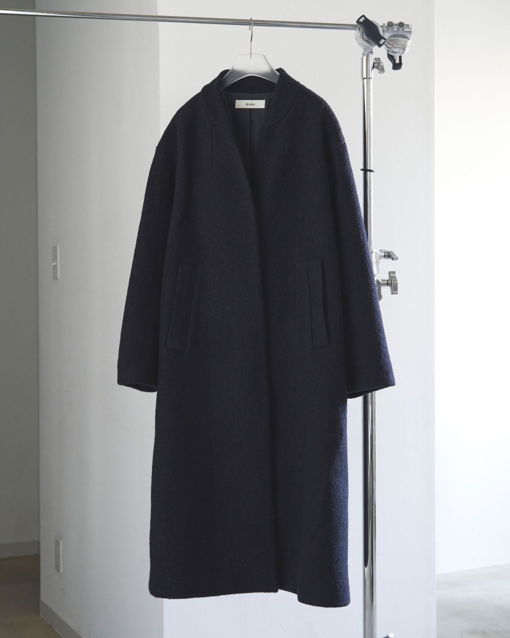 Collarless Cocoon Coat Collarless Cocoon Coat,カラーレスコクーンコート,62520003,アウター,コート,オーバーコート,ànuke,アンヌーク,lifes,ライフズ,25aw
