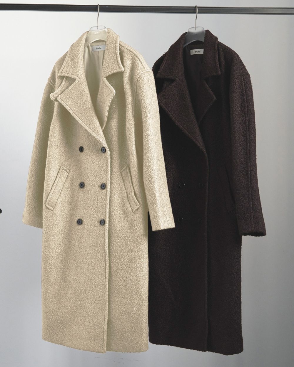 Double Tweed Coat Double Tweed Coat,ダブルツイードコート,62520005,アウター,コート,ダブルコート,ロング丈,オーバーサイズ,ànuke,アンヌーク,lifes,ライフズ,25aw
