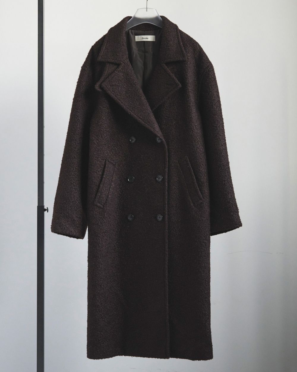 Double Tweed Coat Double Tweed Coat,ダブルツイードコート,62520005,アウター,コート,ダブルコート,ロング丈,オーバーサイズ,ànuke,アンヌーク,lifes,ライフズ,25aw