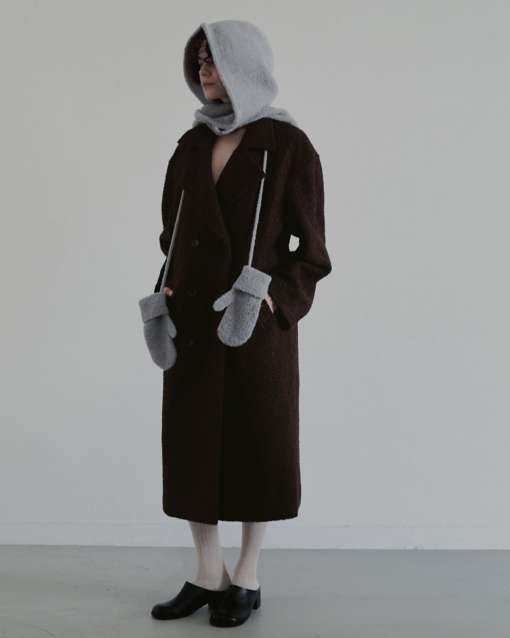 Double Tweed Coat Double Tweed Coat,ダブルツイードコート,62520005,アウター,コート,ダブルコート,ロング丈,オーバーサイズ,ànuke,アンヌーク,lifes,ライフズ,25aw