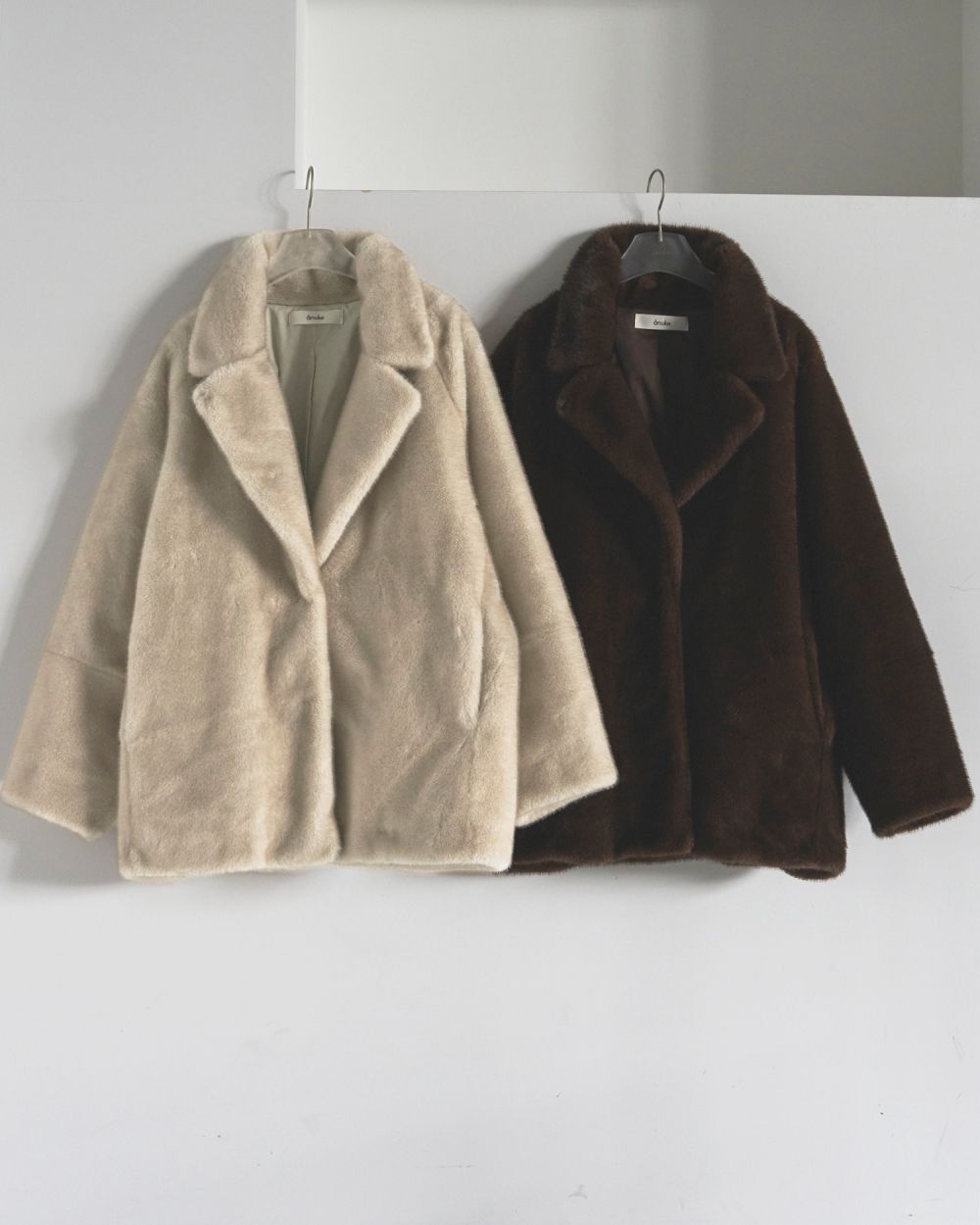 Eco Minkfur Jacket Eco Minkfur Jacket,エコミンクファージャケット,62520101,アウター,ジャケット,JK,エコファー,ànuke,アンヌーク,lifes,ライフズ,25aw