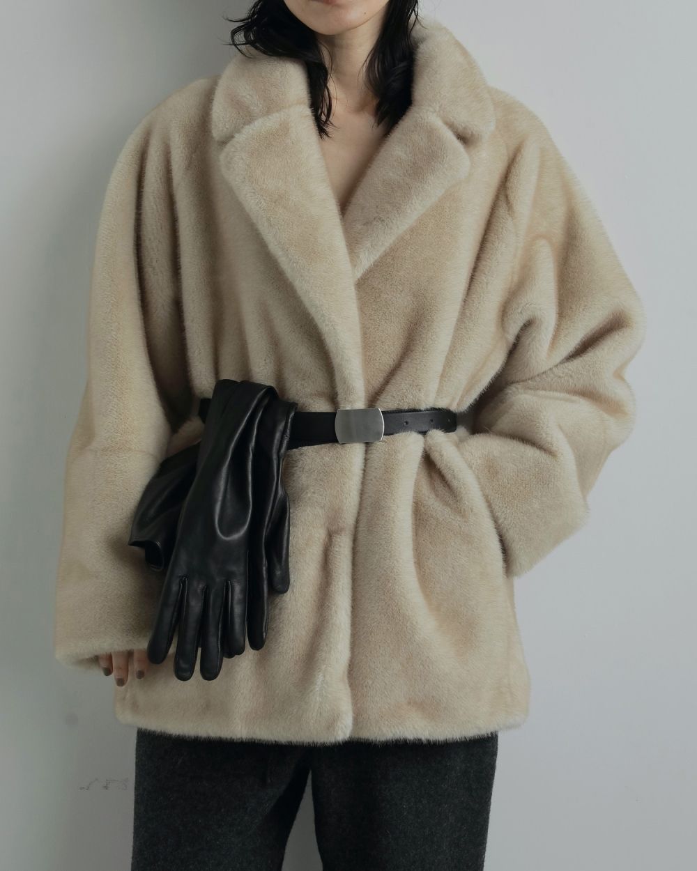 Eco Minkfur Jacket Eco Minkfur Jacket,エコミンクファージャケット,62520101,アウター,ジャケット,JK,エコファー,ànuke,アンヌーク,lifes,ライフズ,25aw