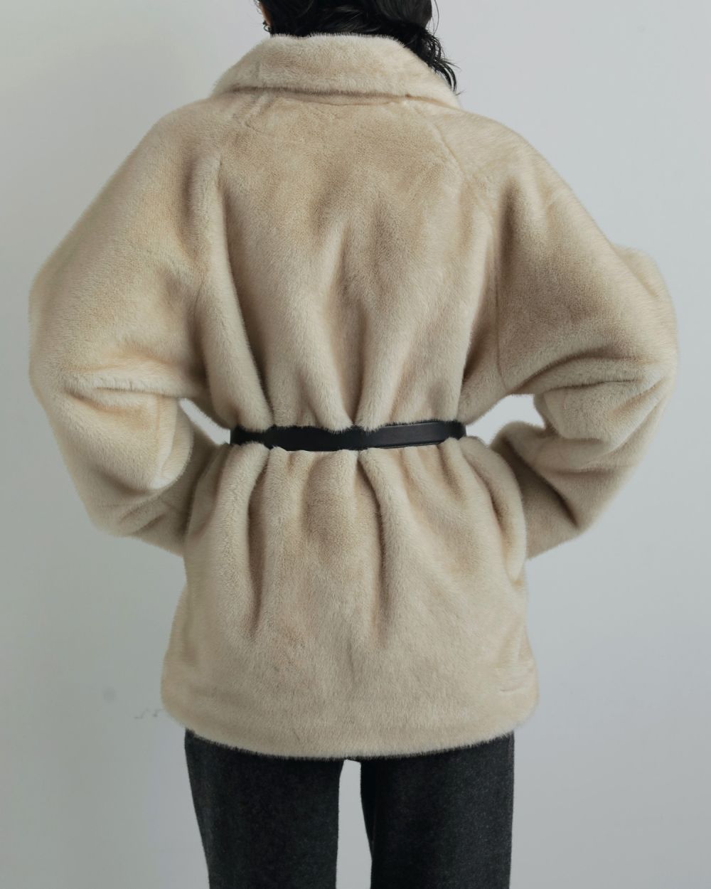 Eco Minkfur Jacket Eco Minkfur Jacket,エコミンクファージャケット,62520101,アウター,ジャケット,JK,エコファー,ànuke,アンヌーク,lifes,ライフズ,25aw