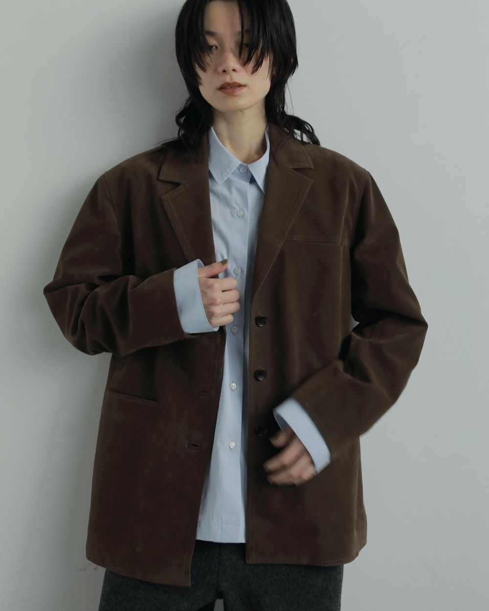 Eco Suede Jacket Eco Suede Jacket,エコスエードジャケット,62520102,アウター,JK,ジャケット,ànuke,アンヌーク,lifes,ライフズ,25aw
