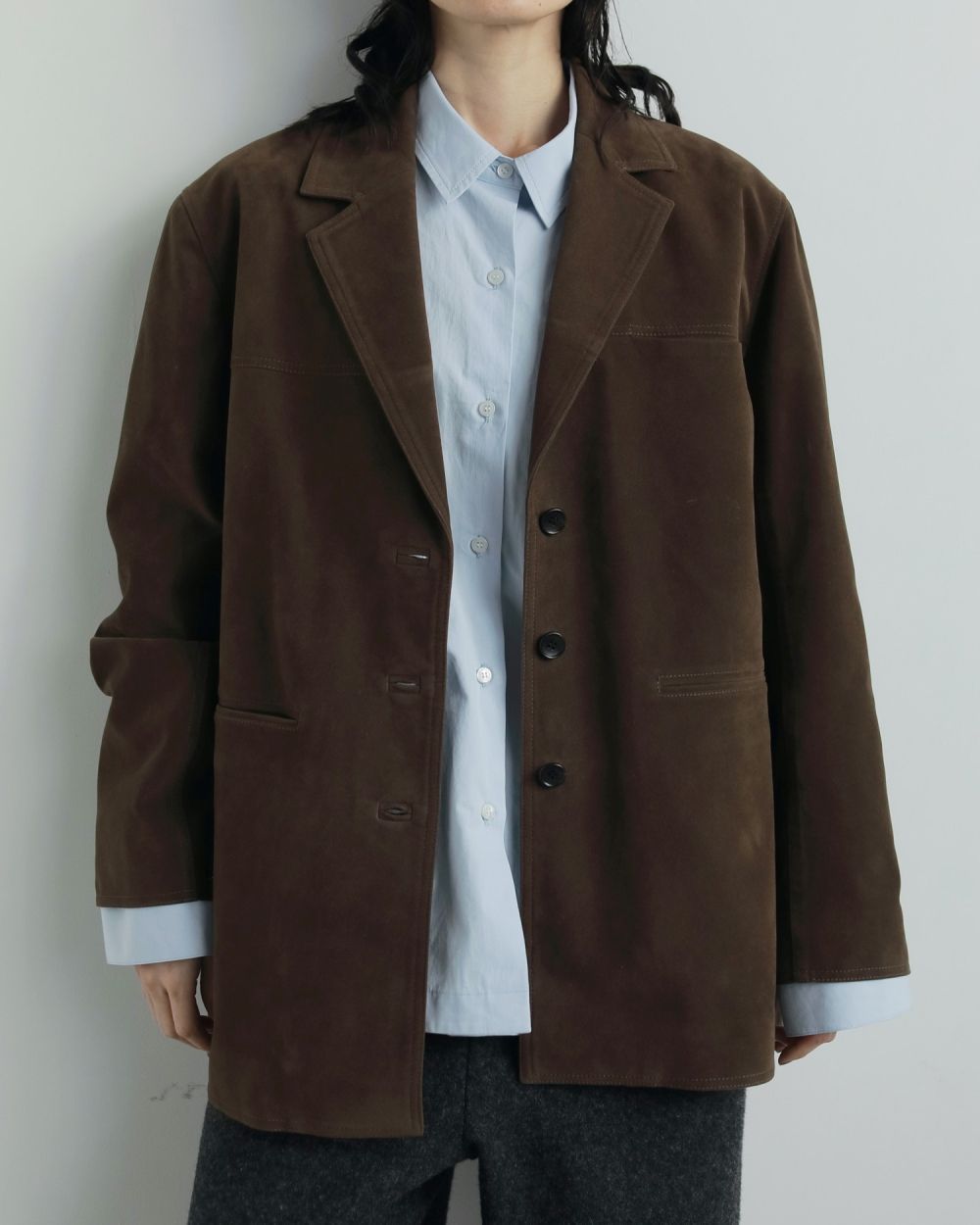 Eco Suede Jacket Eco Suede Jacket,エコスエードジャケット,62520102,アウター,JK,ジャケット,ànuke,アンヌーク,lifes,ライフズ,25aw