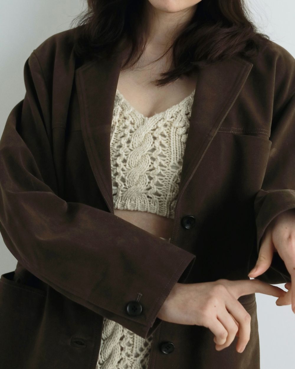 Eco Suede Jacket 38 新品 ànuke online store（アンヌーク） / Eco Suede JacketEco Suede