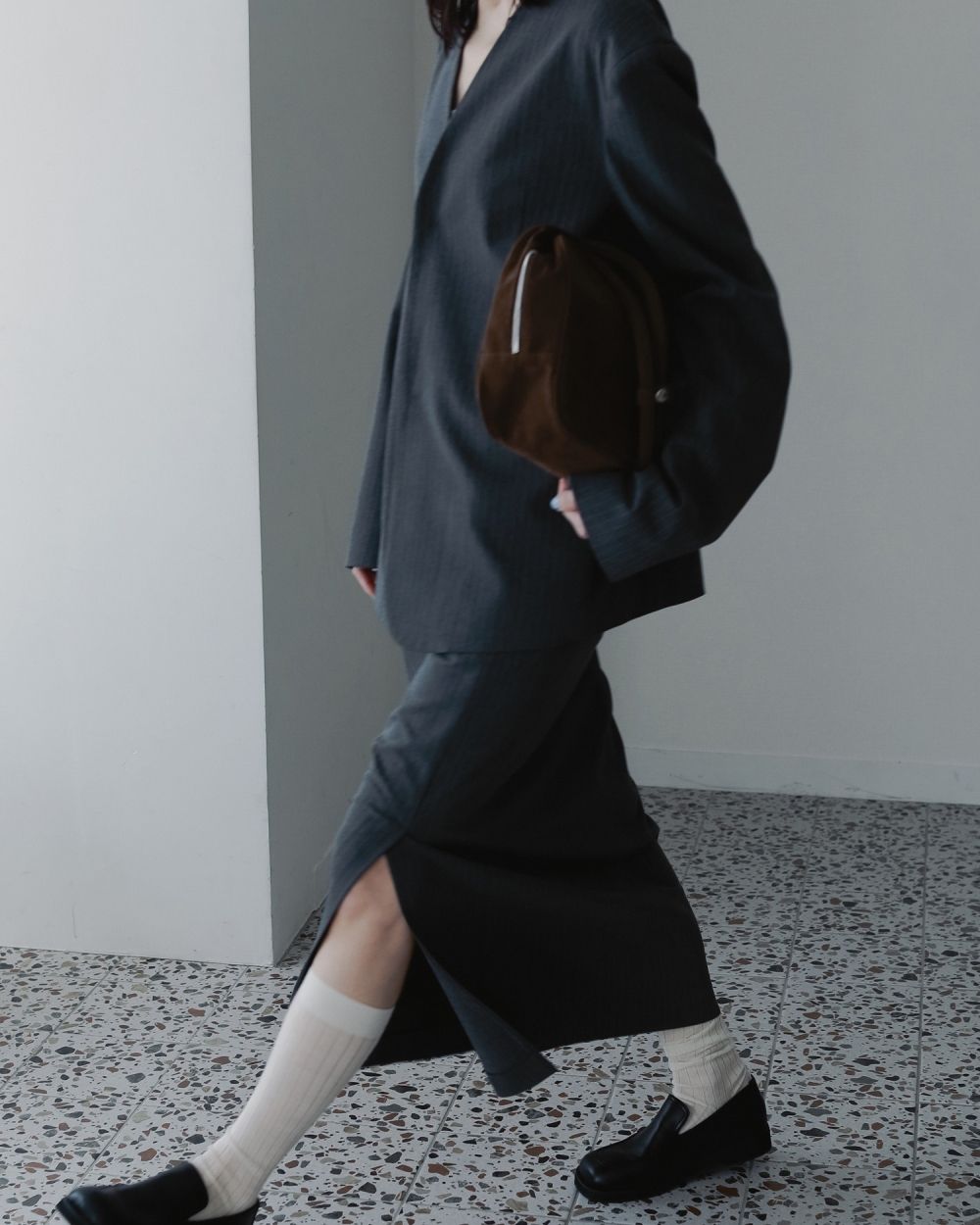 【anuke】Collarless Over Jacket ànuke online store（アンヌーク） / Collarless Over