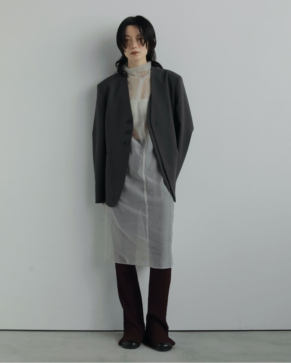 【anuke】Collarless Over Jacket ànuke online store(アンヌーク) / Collarless Over
