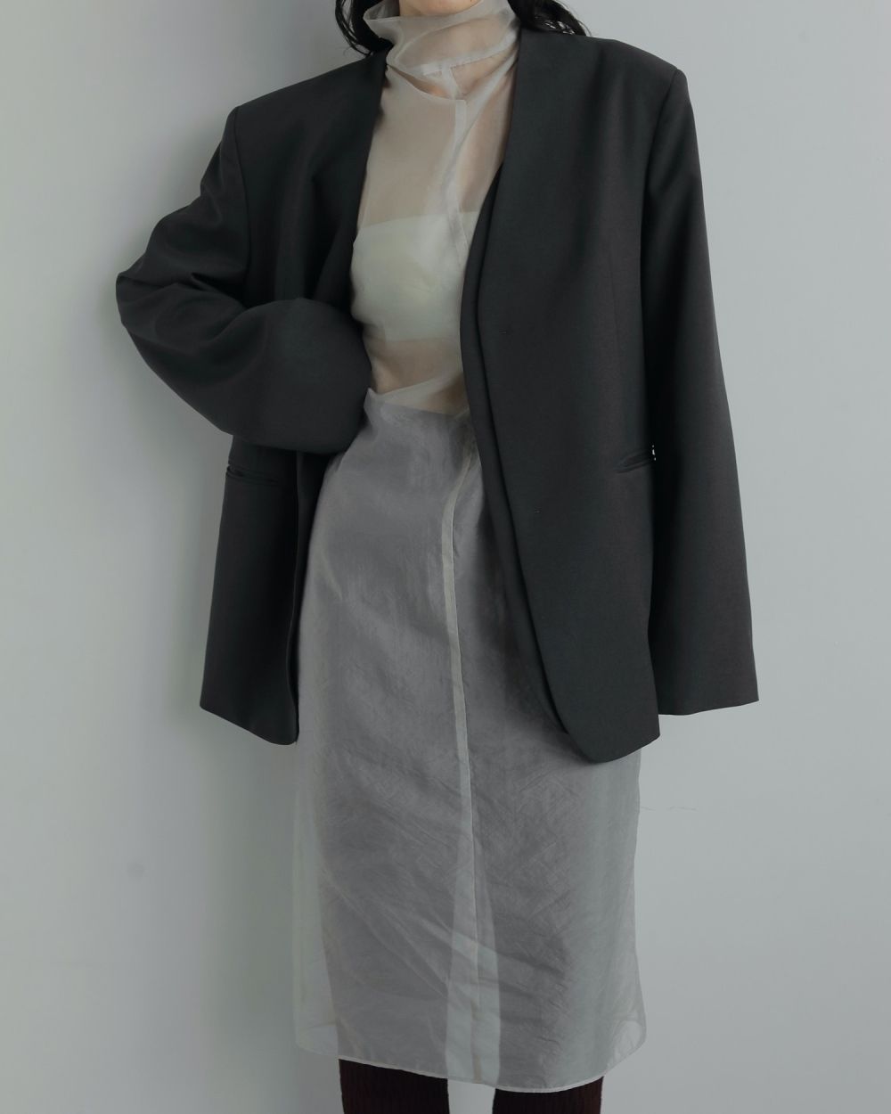 anuke アンヌーク オーバージャケット ànuke online store（アンヌーク） / Collarless Over