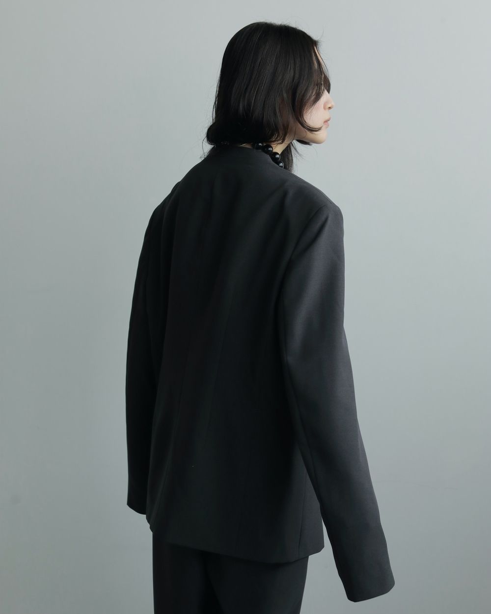 本日限りのお値下げ‼️No Collar Relax Jacket ジャケット 黒 本日限りのお値下げ‼️No Collar Relax Jacket ジャケット 黒