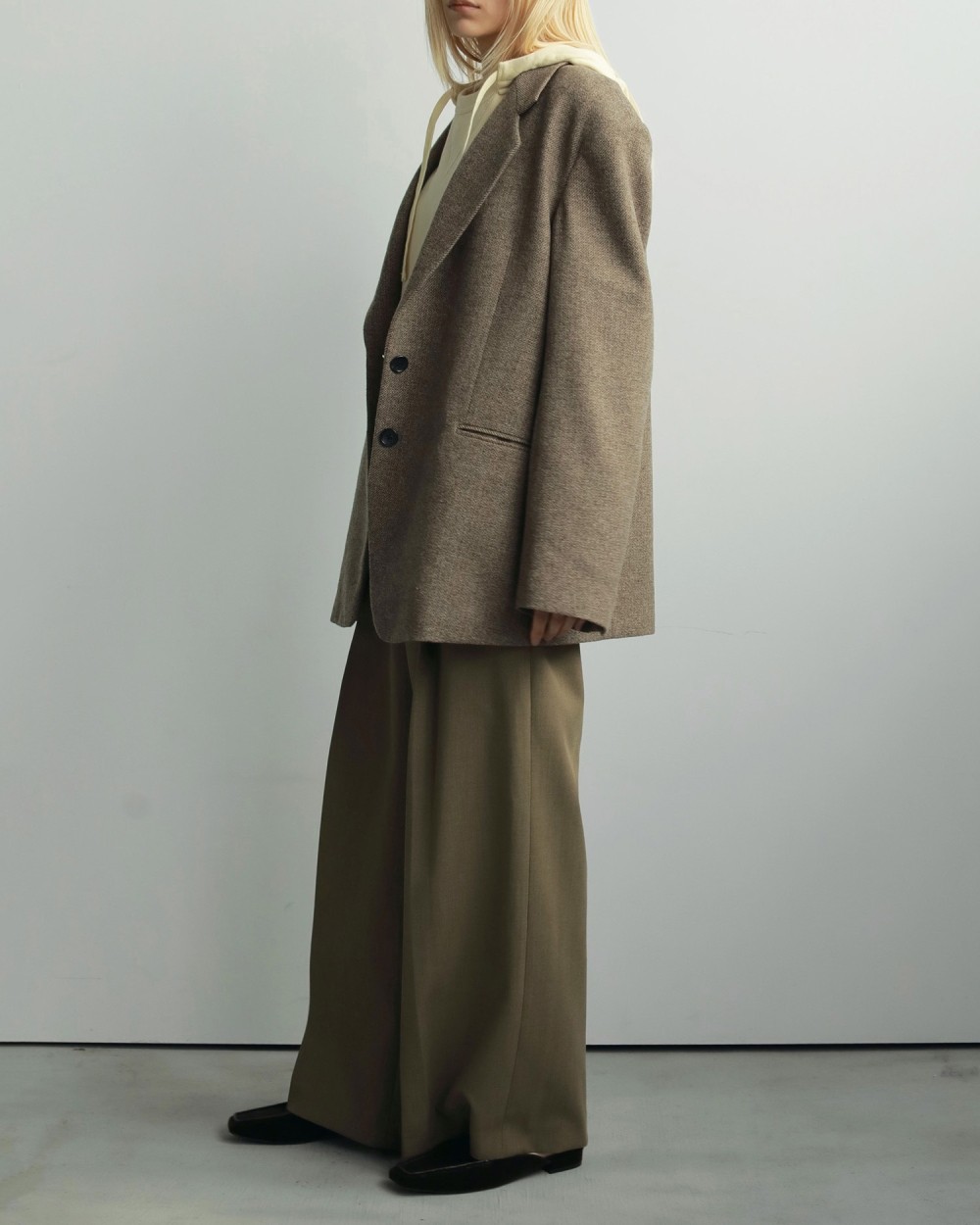Herringbone Wool Jacket ベージュ 36 anuke ànuke online store（アンヌーク） / Herringbone Wool