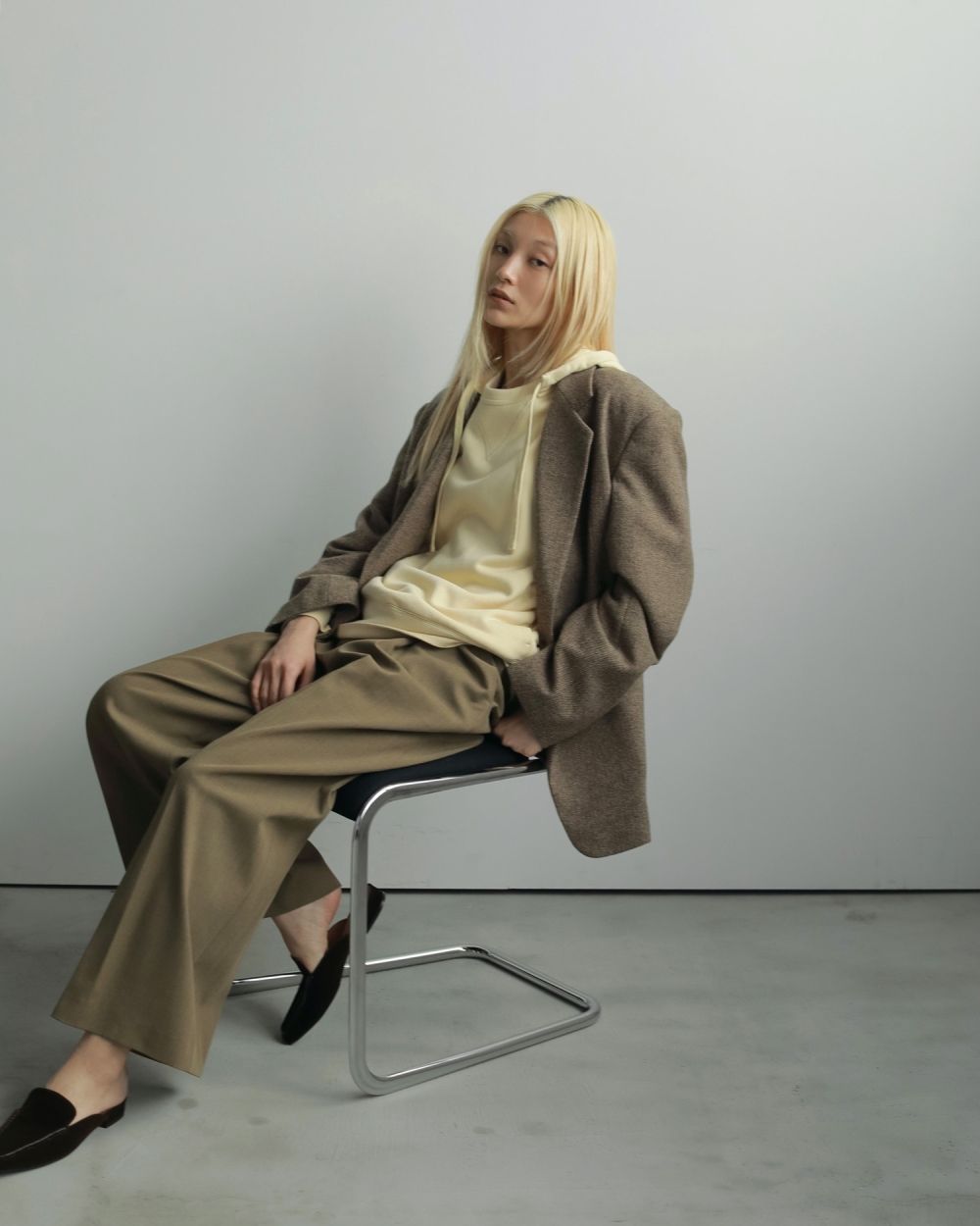 Herringbone Wool Jacket ベージュ 36 anuke ànuke online store(アンヌーク) / Herringbone Wool