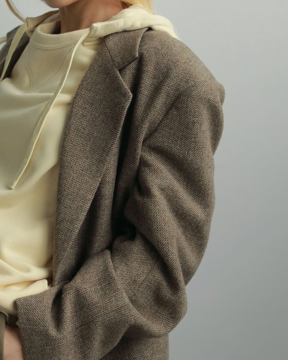 Herringbone Wool Jacket Herringbone Wool Jacket,ヘリンボーンウールジャケット,62520107,アウター,JK,ジャケット,オーバーサイズ,ànuke,アンヌーク,lifes,ライフズ,25aw