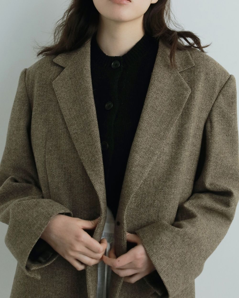Herringbone Wool Jacket Herringbone Wool Jacket,ヘリンボーンウールジャケット,62520107,アウター,JK,ジャケット,オーバーサイズ,ànuke,アンヌーク,lifes,ライフズ,25aw