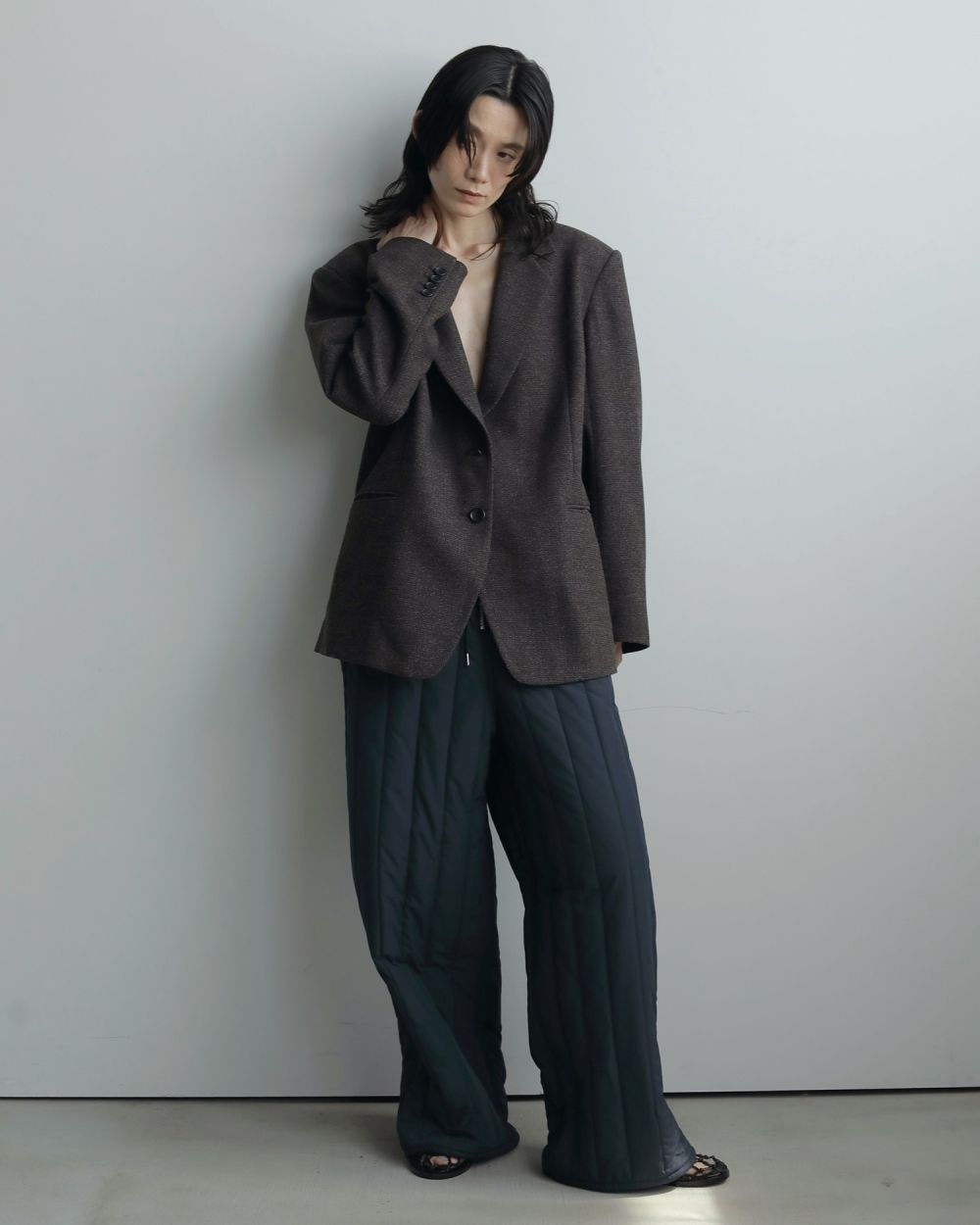 Herringbone Wool Jacket Herringbone Wool Jacket,ヘリンボーンウールジャケット,62520107,アウター,JK,ジャケット,オーバーサイズ,ànuke,アンヌーク,lifes,ライフズ,25aw