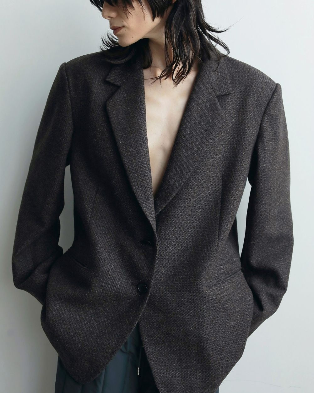 anuke Herringbone Wool Jacket 新作　2025秋冬 anuke (アンヌーク）Herringbone Wool Jacket☆ 25秋冬