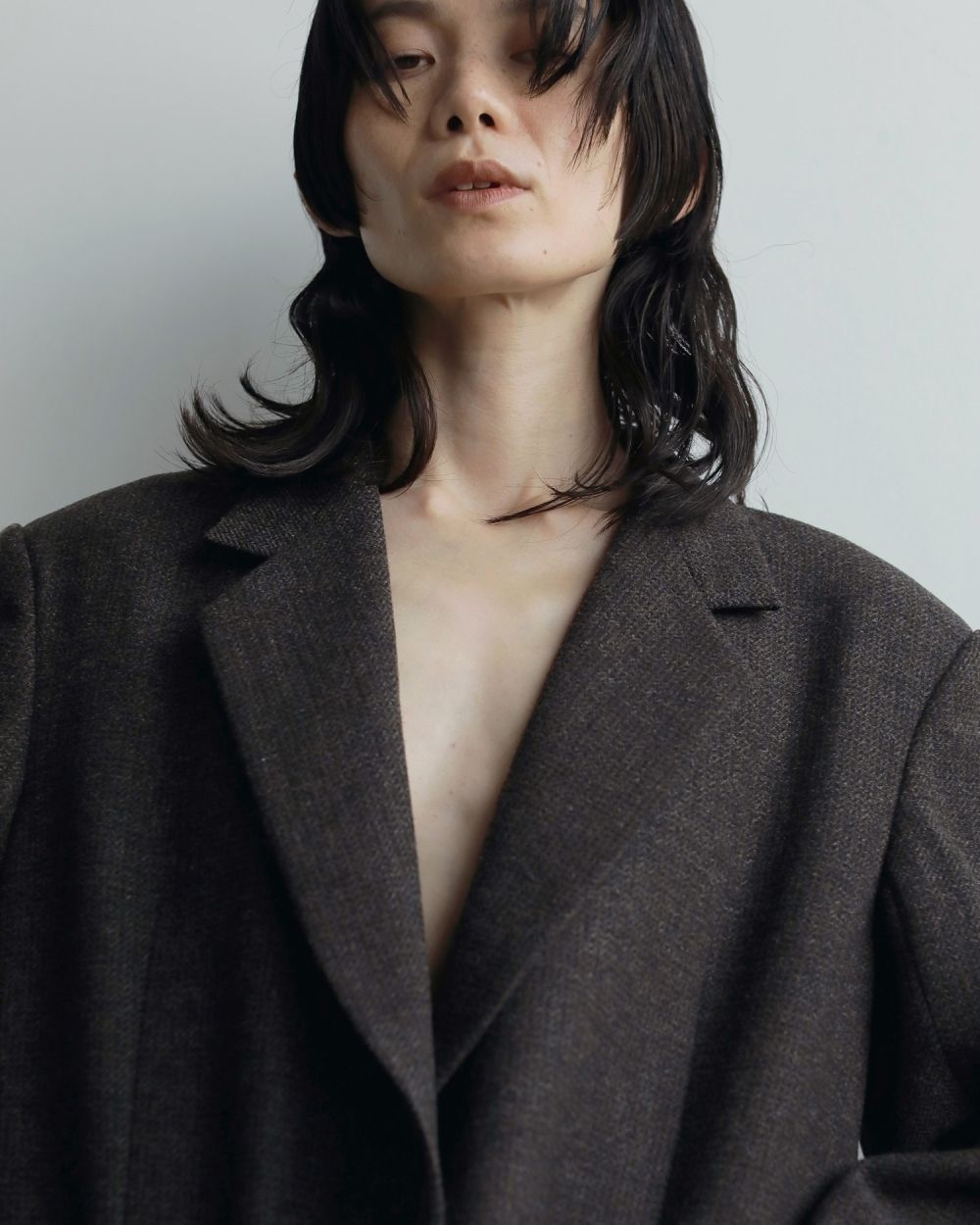 Herringbone Wool Jacket Herringbone Wool Jacket,ヘリンボーンウールジャケット,62520107,アウター,JK,ジャケット,オーバーサイズ,ànuke,アンヌーク,lifes,ライフズ,25aw