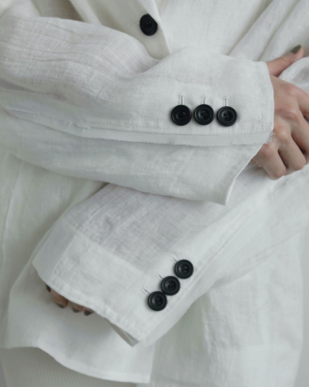 MEER. SHEER JACKET クリーム ànuke online store（アンヌーク） / Linen Sheer JacketLinen