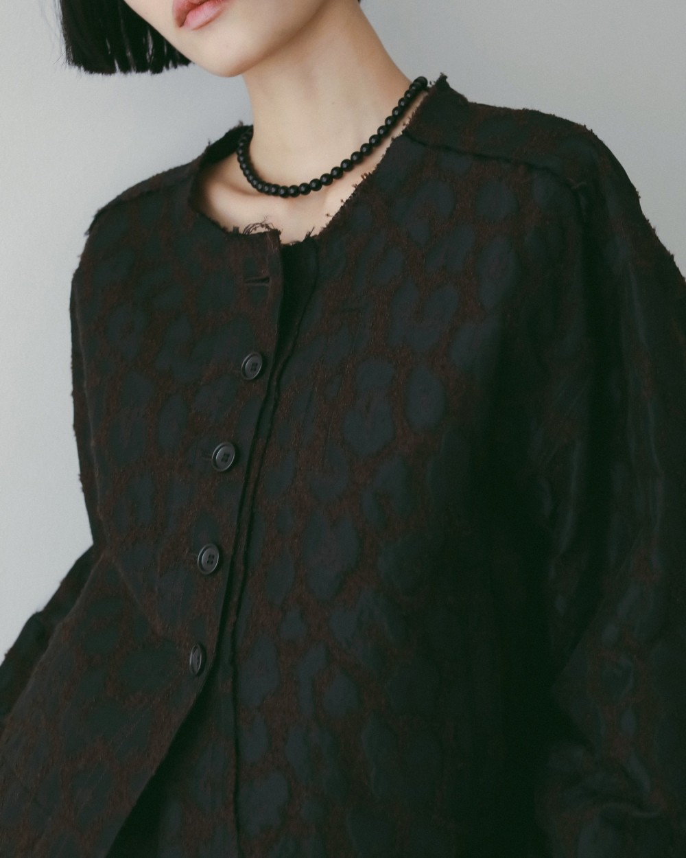 Leopard Jacquard Jacket Leopard Jacquard Jacket,レオパードジャガードジャケット,62520110,ジャケット,JK,アウター,レオパード柄,ànuke,アンヌーク,lifes,ライフズ,25aw