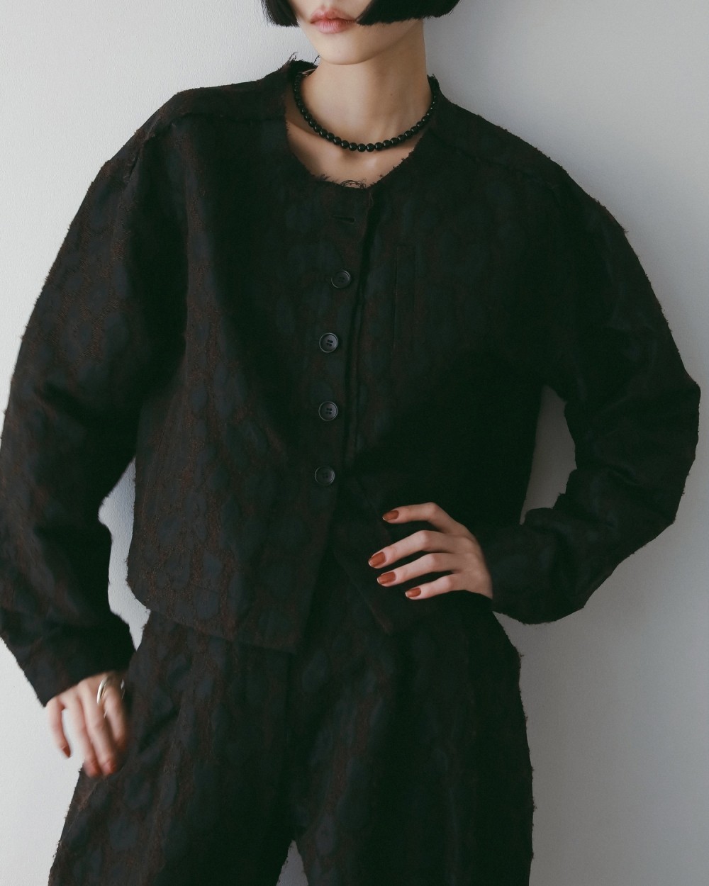 Leopard Jacquard Jacket Leopard Jacquard Jacket,レオパードジャガードジャケット,62520110,ジャケット,JK,アウター,レオパード柄,ànuke,アンヌーク,lifes,ライフズ,25aw