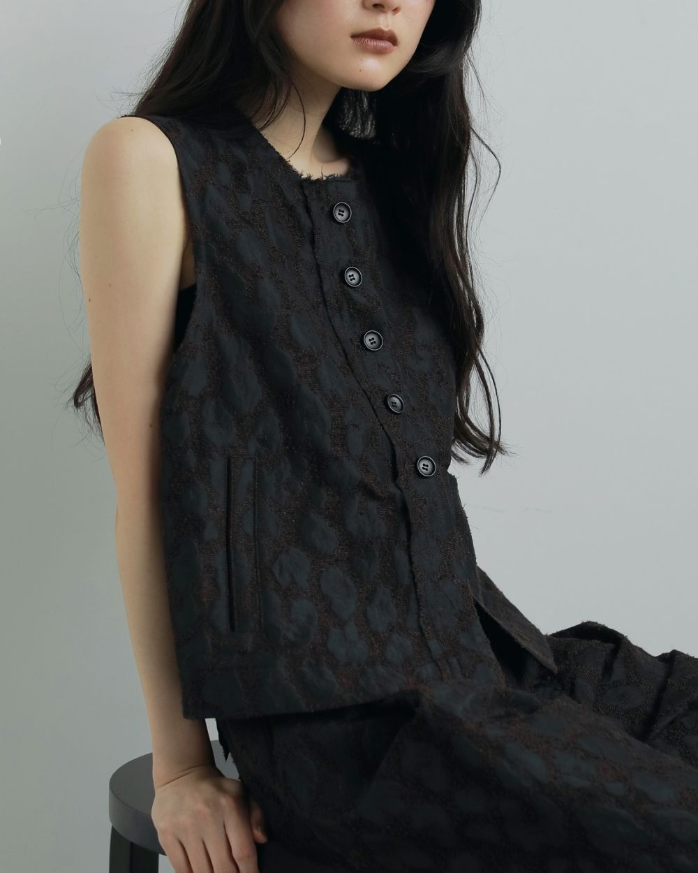 Leopard Jacquard Vest Leopard Jacquard Vest,レオパードジャガードベスト,62520111,ベスト,アウター,レオパード柄,ànuke,アンヌーク,lifes,ライフズ,25aw