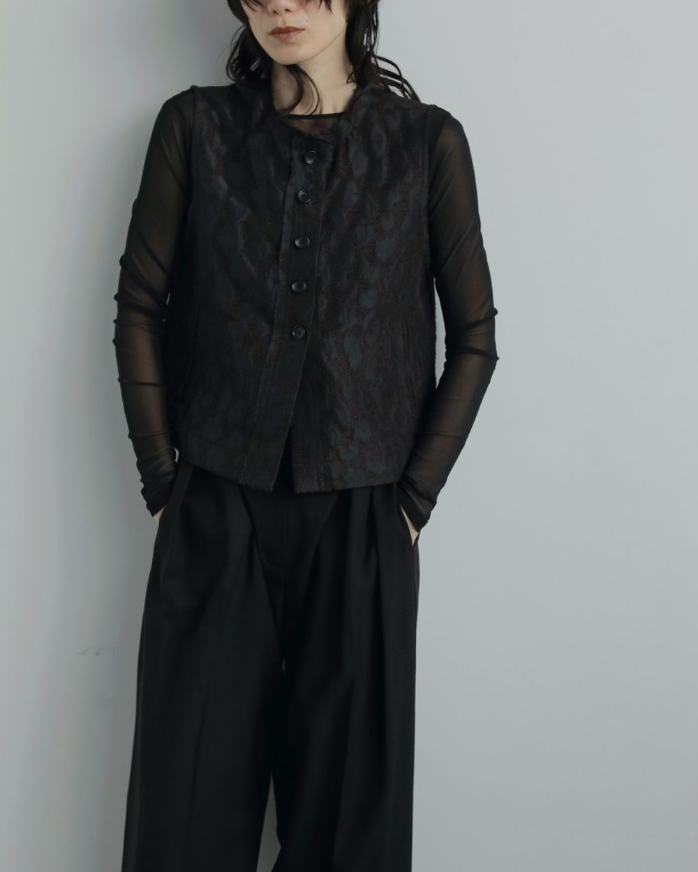 Leopard Jacquard Vest Leopard Jacquard Vest,レオパードジャガードベスト,62520111,ベスト,アウター,レオパード柄,ànuke,アンヌーク,lifes,ライフズ,25aw