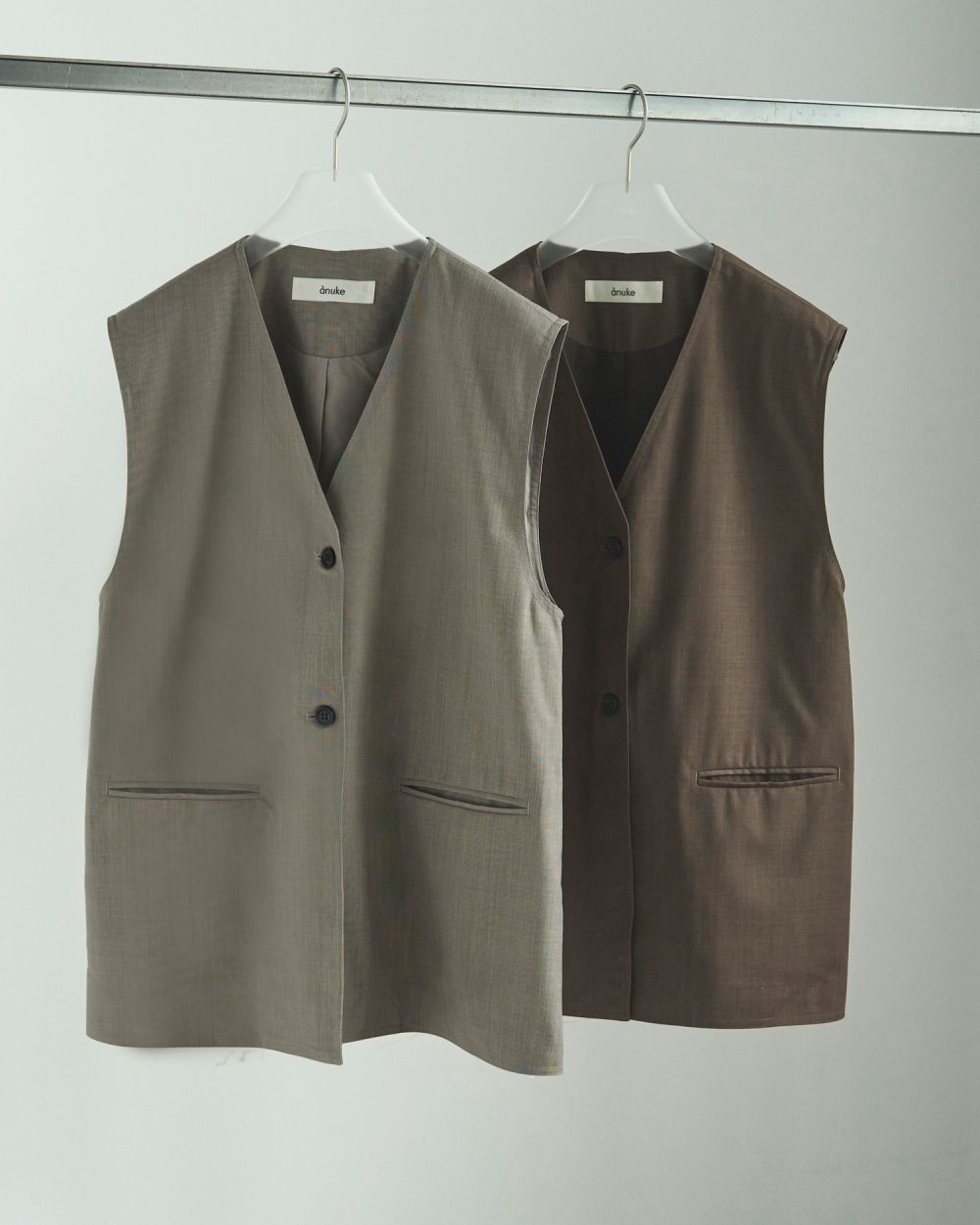 Vneck Stitch Vest Vneck Stitch Vest,ブイネックステッチベスト,62520112,ベスト,Vネックベスト,アウター,JK,ジャケット,ànuke,アンヌーク,lifes,ライフズ,25aw