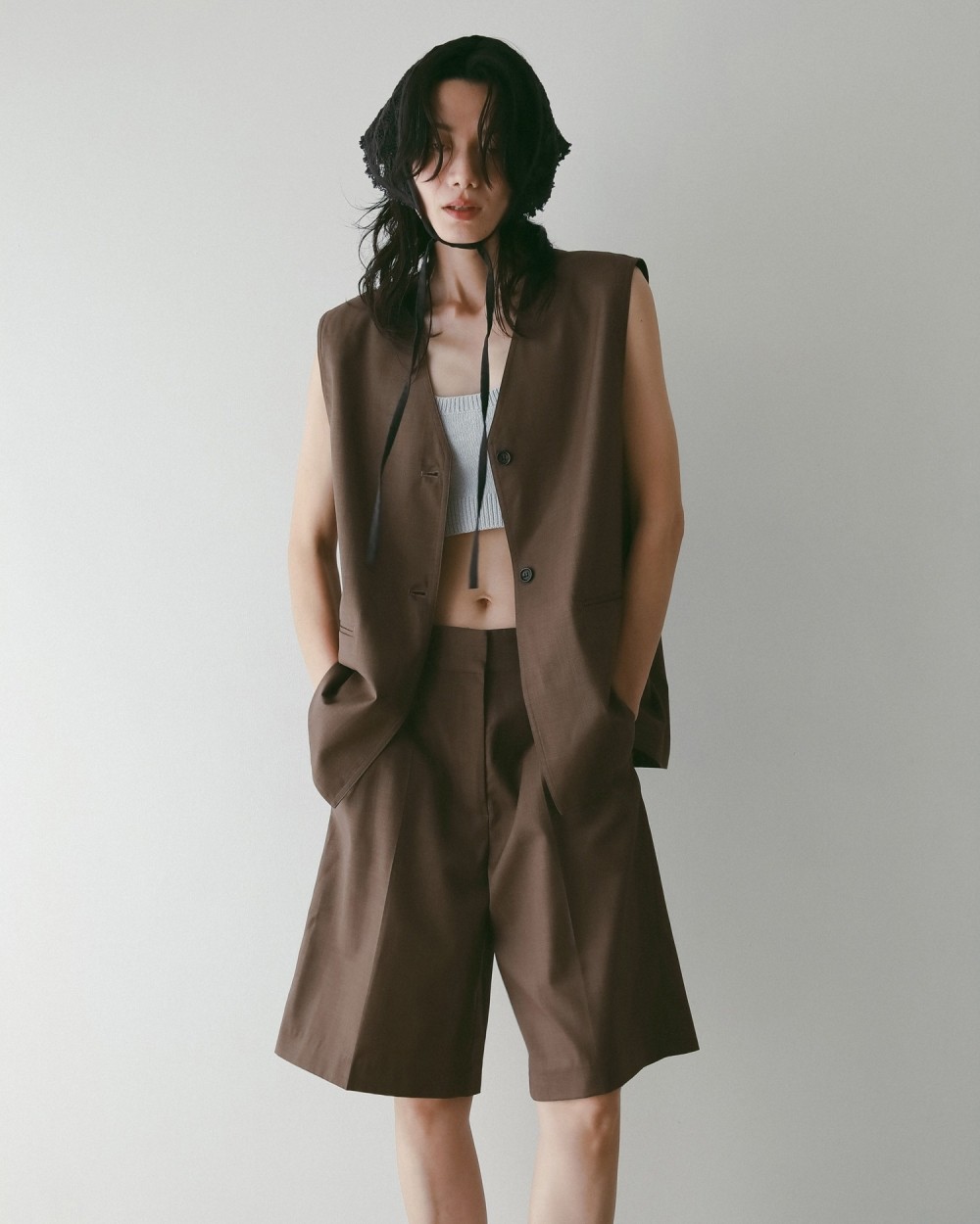 Vneck Stitch Vest Vneck Stitch Vest,ブイネックステッチベスト,62520112,ベスト,Vネックベスト,アウター,JK,ジャケット,ànuke,アンヌーク,lifes,ライフズ,25aw