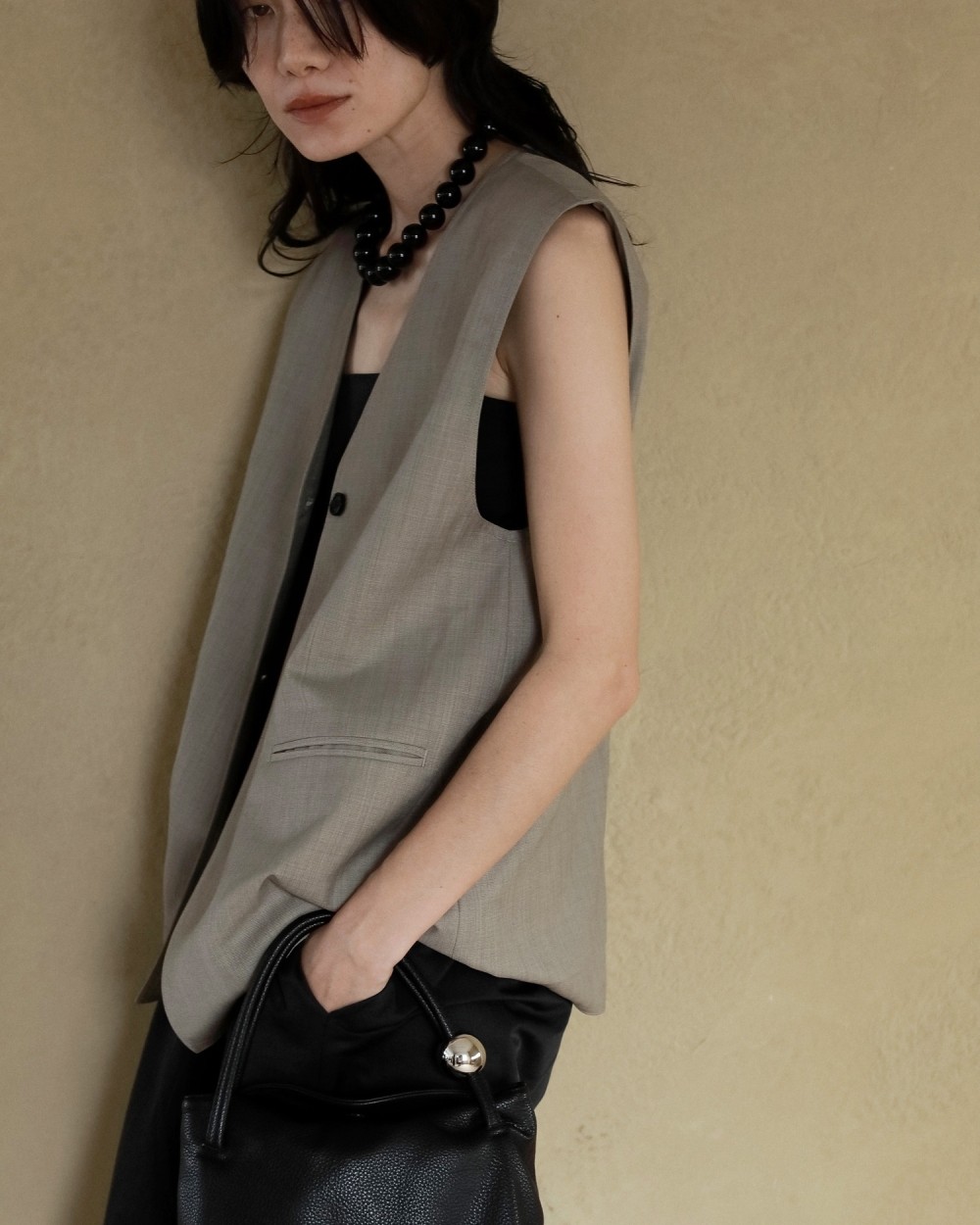 Vneck Stitch Vest Vneck Stitch Vest,ブイネックステッチベスト,62520112,ベスト,Vネックベスト,アウター,JK,ジャケット,ànuke,アンヌーク,lifes,ライフズ,25aw