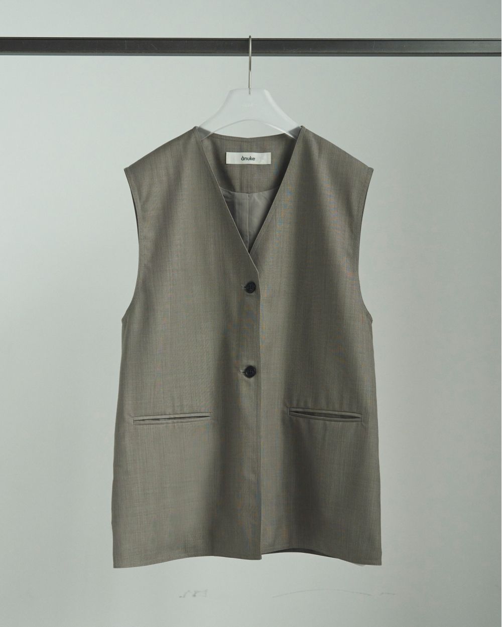 Vneck Stitch Vest Vneck Stitch Vest,ブイネックステッチベスト,62520112,ベスト,Vネックベスト,アウター,JK,ジャケット,ànuke,アンヌーク,lifes,ライフズ,25aw