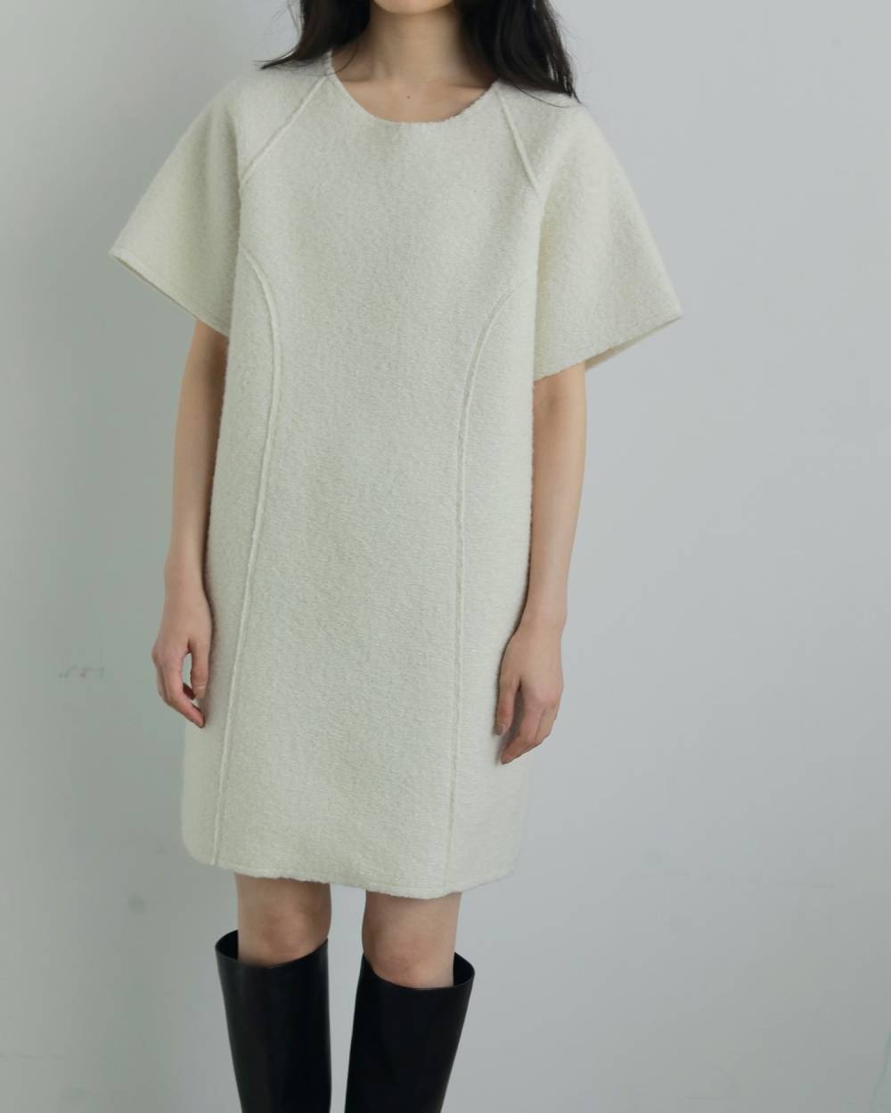 Boucle Mini Onepiece Boucle Mini Onepiece,ブークレ ミニ ワンピース,62520301,ワンピース,ワンピ,ミニワンピ,ミニ丈,ànuke,アンヌーク,lifes,ライフズ,25aw