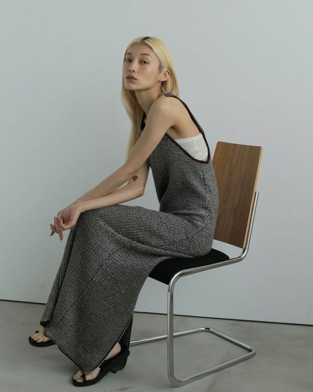 Sleeveless Jacquard Onepiece Sleeveless Jacquard Onepiec,スリーブレスジャガードワンピース,62520302,ワンピース,ワンピ,ニットワンピース,ànuke,アンヌーク,lifes,ライフズ,25aw