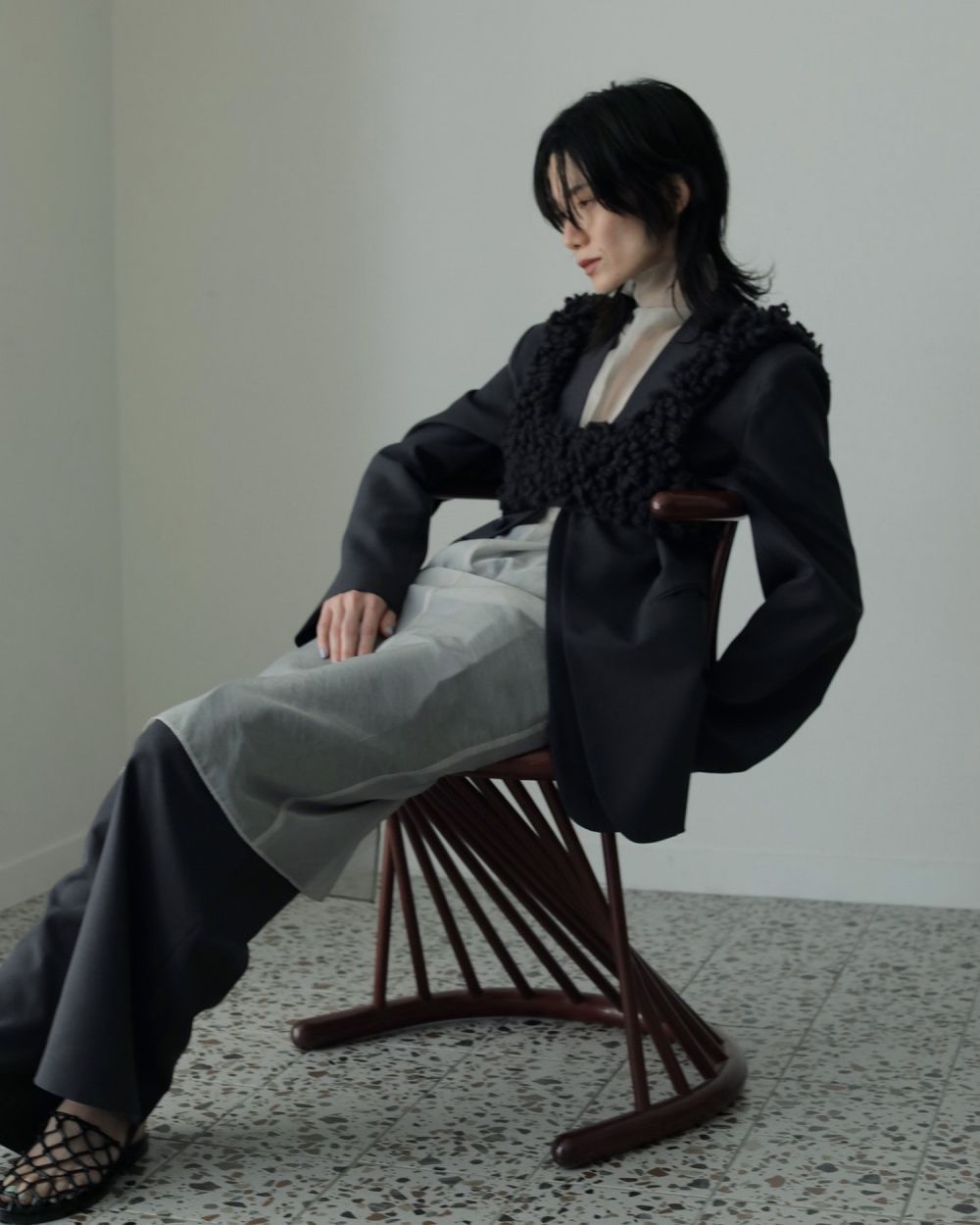 Sheer Turtle Onepiece Sheer Turtle Onepiece,シアー タートル ワンピース,62520303,ワンピース,ワンピ,ロング丈,透け感,シアー,ànuke,アンヌーク,lifes,ライフズ,25aw