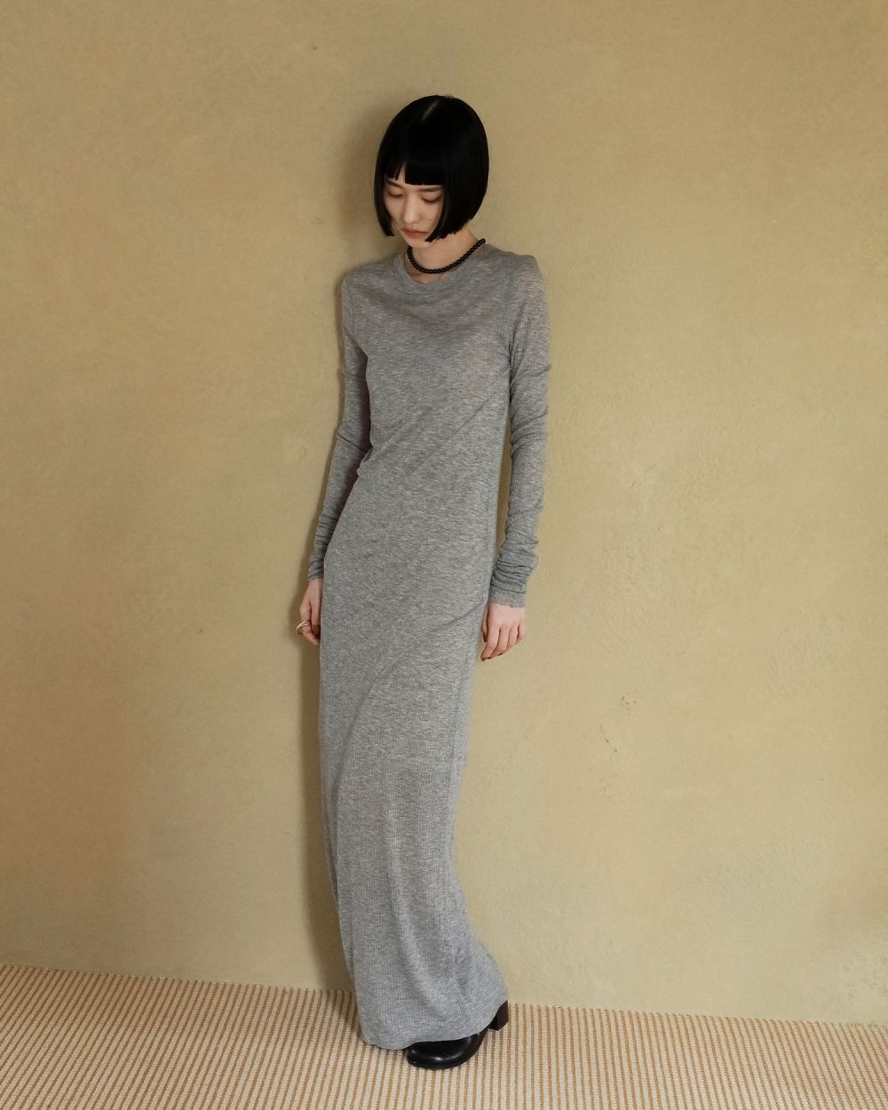 Sheer Rib Onepiece Sheer Rib Onepiece,シアー リブ ワンピース,62520304,ワンピース,ワンピ,透け感,ànuke,アンヌーク,lifes,ライフズ,25aw