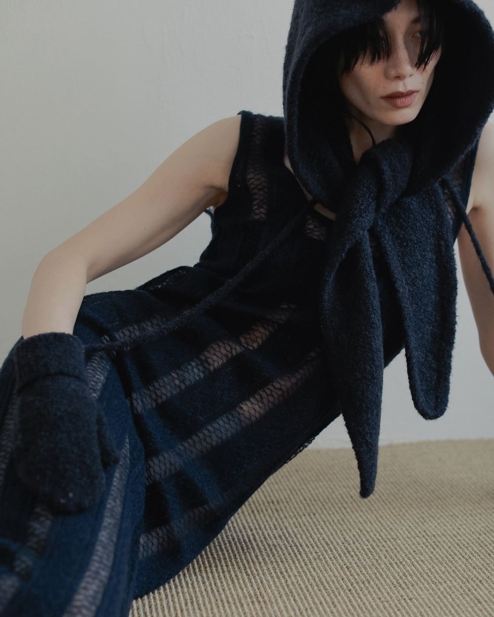 Sheer Uneck Onepiece Sheer Uneck Onepiece,シアーユーネックワンピース,62520306,ワンピース,ワンピ,ニットワンピ,シアー感,透け感,ànuke,アンヌーク,lifes,ライフズ,25aw