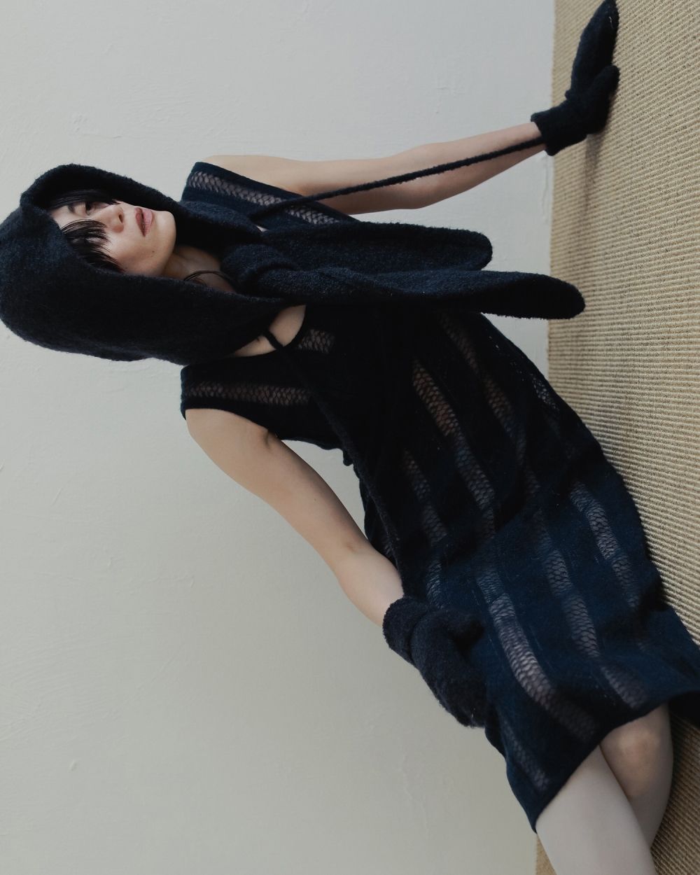 Sheer Uneck Onepiece Sheer Uneck Onepiece,シアーユーネックワンピース,62520306,ワンピース,ワンピ,ニットワンピ,シアー感,透け感,ànuke,アンヌーク,lifes,ライフズ,25aw