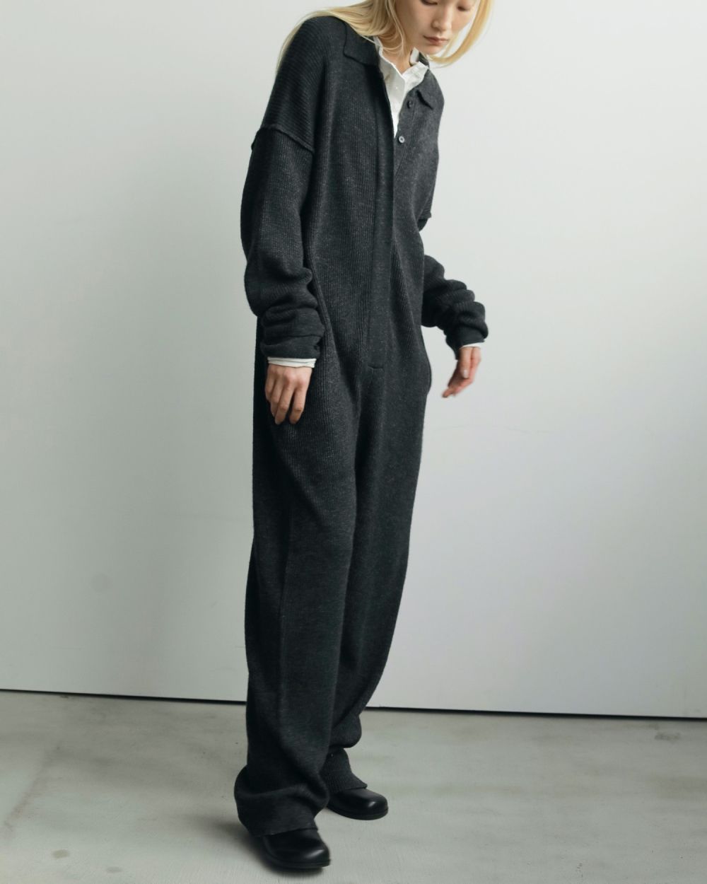 Knit Easy Combinaison Knit Easy Combinaison,ニット イージー コンビネゾン,62520307,コンビネゾン,ワンピース,ドレス,ニット,オールインワン,サロペット,つなぎ,ワーク,ànuke,アンヌーク,lifes,ライフズ,25aw