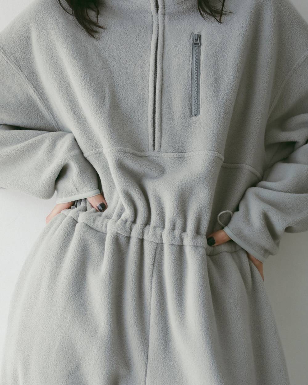 Fleece Halfzip Combinaison Fleece Halfzip Combinaison,フリース ハーフジップ コンビネゾン,62520313,コンビネゾン,ワンピース,ànuke,アンヌーク,lifes,ライフズ,25aw