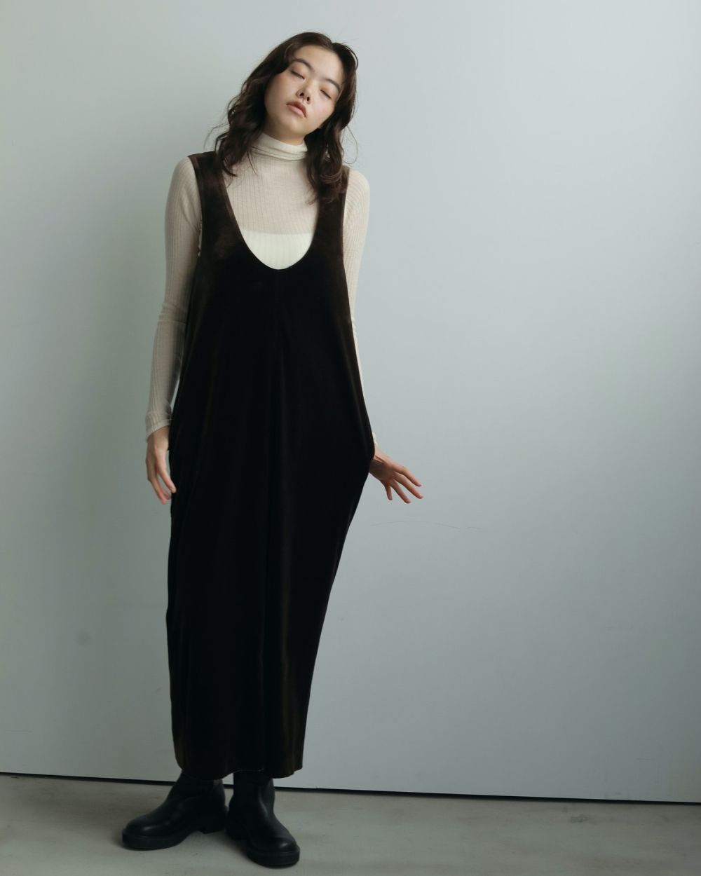 【超希少】CHANEL ヴィンテージ ベロアワンピース 黒 良品 サイズ42 レディース 古着 70s USA製 Lanz レースカラー 光沢 ベロア