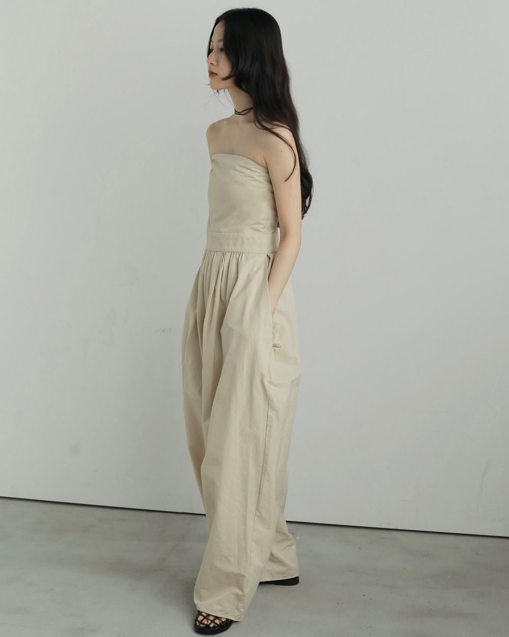 Wide Bare Combinaison Wide Bare Combinaison,ワイドベアコンビネゾン,62520316,コンビネゾン,ワンピース,つなぎ,ベアトップ,ànuke,アンヌーク,lifes,ライフズ,25aw