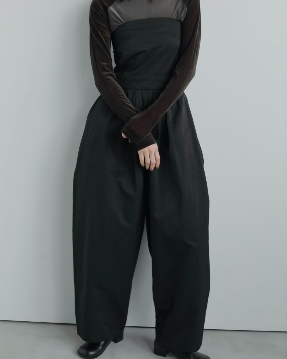 サロペット・オーバーオール・オールインワン anuke Cutoff Bare Combinaison 36 black ànuke online store（アンヌーク） / Cutoff Bare