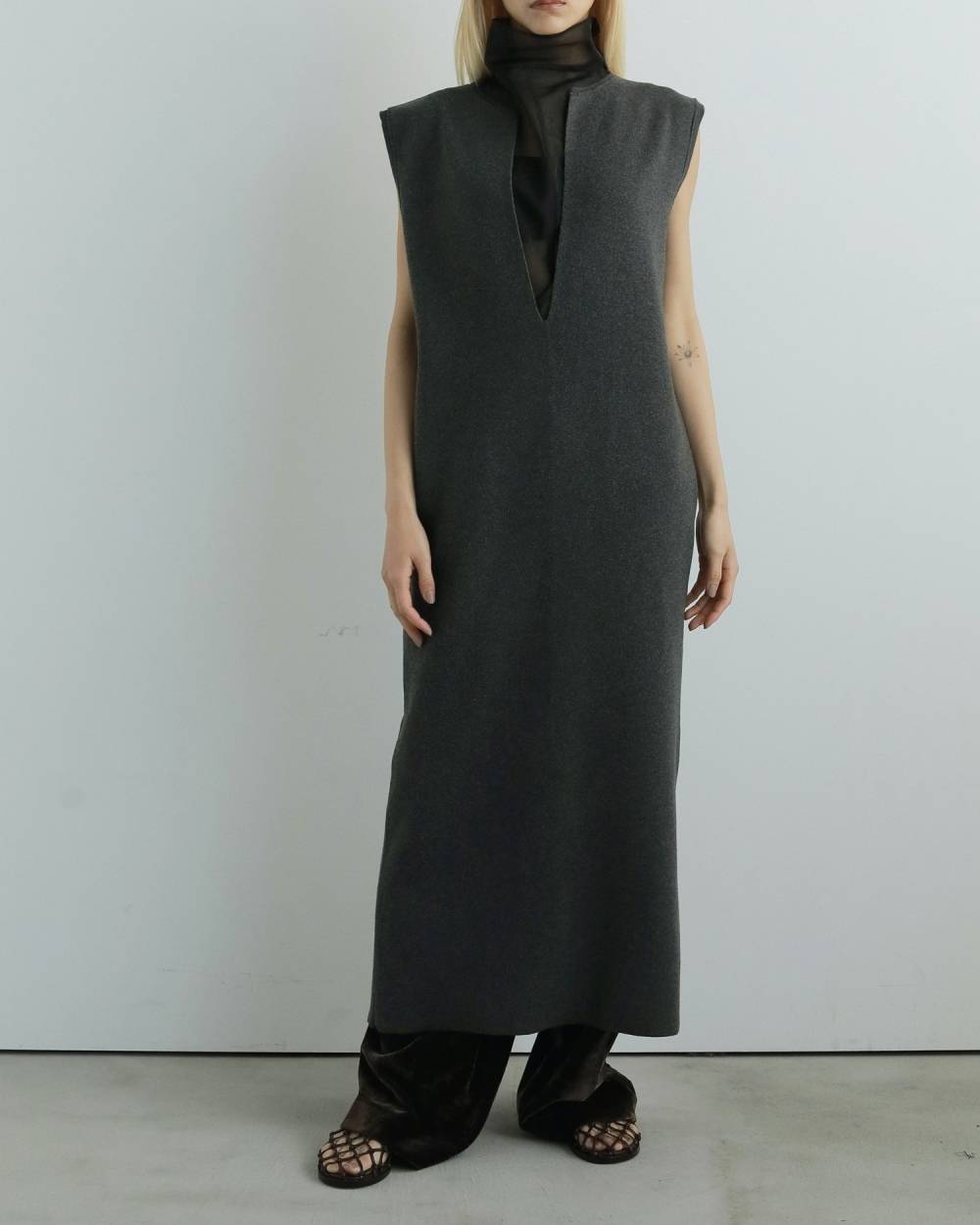 Keyneck Knit Onepiece Keyneck Knit Onepiece,キーネック ニット ワンピース,62520318,ニットワンピース,ワンピース,ドレス,ニット,ànuke,アンヌーク,lifes,ライフズ,25aw