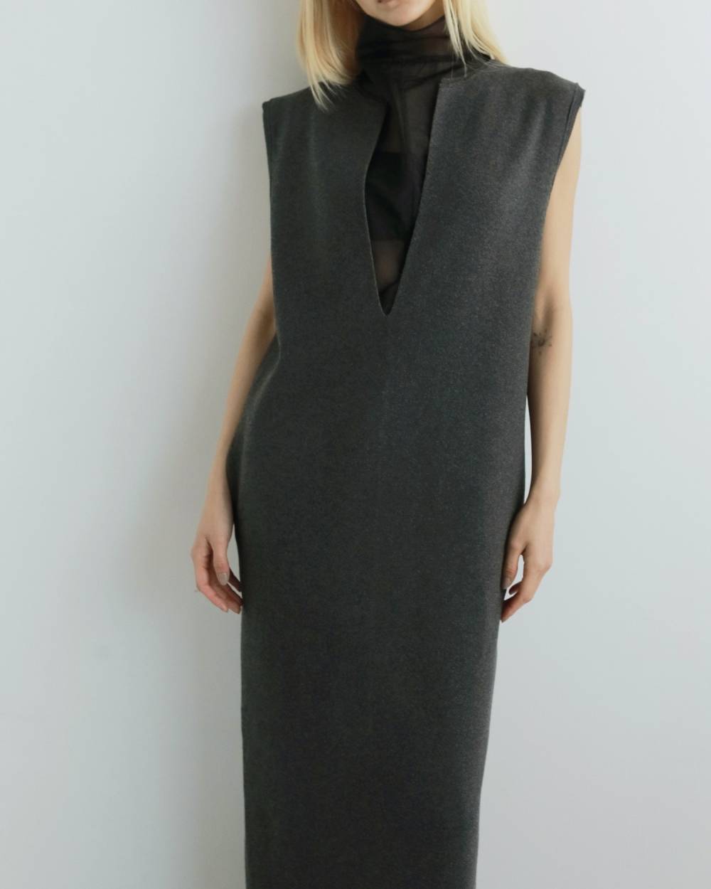 Keyneck Knit Onepiece Keyneck Knit Onepiece,キーネック ニット ワンピース,62520318,ニットワンピース,ワンピース,ドレス,ニット,ànuke,アンヌーク,lifes,ライフズ,25aw