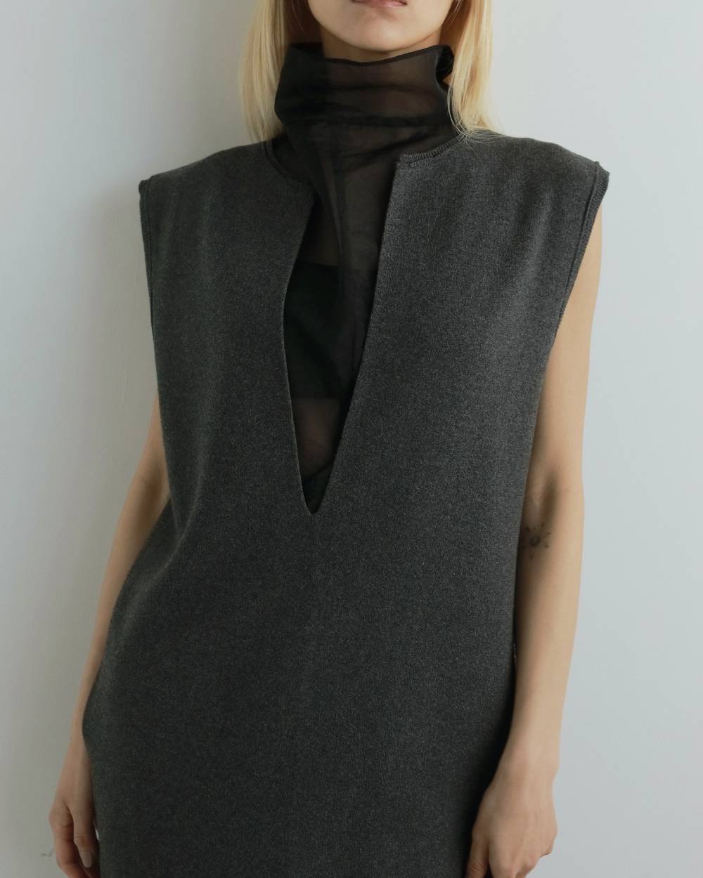 Keyneck Knit Onepiece Keyneck Knit Onepiece,キーネック ニット ワンピース,62520318,ニットワンピース,ワンピース,ドレス,ニット,ànuke,アンヌーク,lifes,ライフズ,25aw