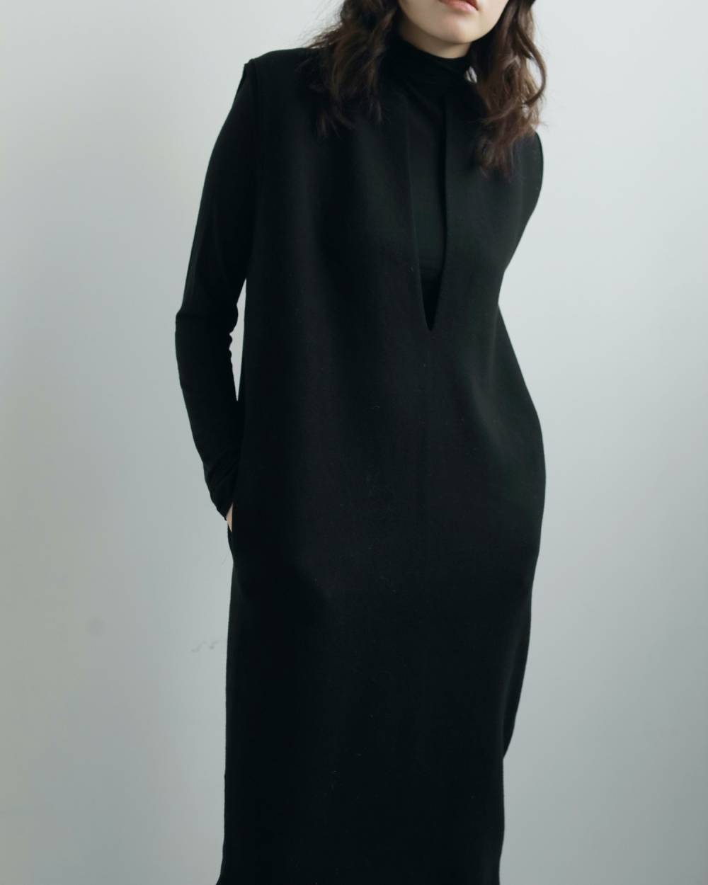 Keyneck Knit Onepiece Keyneck Knit Onepiece,キーネック ニット ワンピース,62520318,ニットワンピース,ワンピース,ドレス,ニット,ànuke,アンヌーク,lifes,ライフズ,25aw